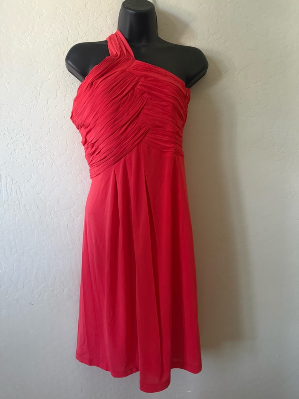 Gianni Bini Coral One Shoulder Cocktail Dress S